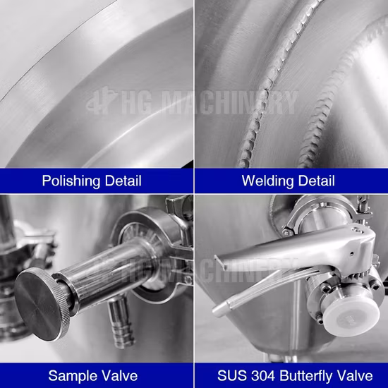 Stainless Steel 500L 1000L 2000L Conical Beer Fermentation Tank Jacketed Beer Fermenter Beer Brewing Fermenting Equipment